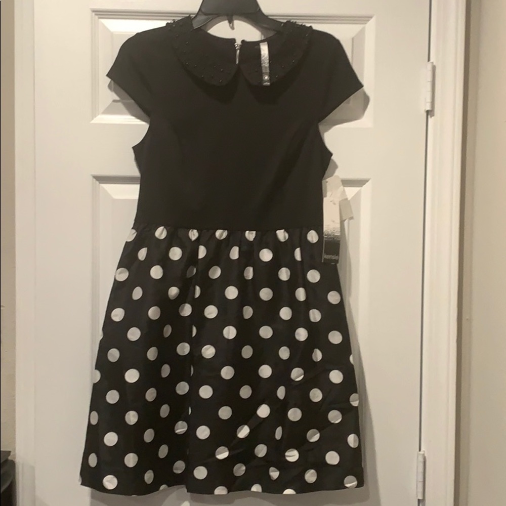 Kensie! Nwt! Polka Dot Dress! Size Small